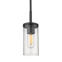Golden Canada 7011-M1L BLK-CLR - Golden Lighting Winslett 1-light Pendant in Matte Black